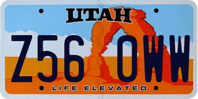 UT license plate Z560WW