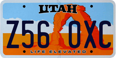 UT license plate Z560XC