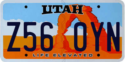 UT license plate Z560YN