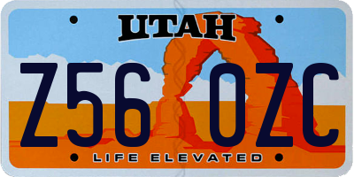 UT license plate Z560ZC