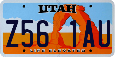 UT license plate Z561AU