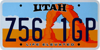 UT license plate Z561GP