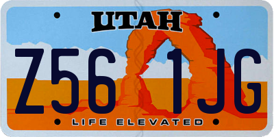 UT license plate Z561JG