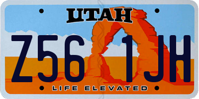 UT license plate Z561JH