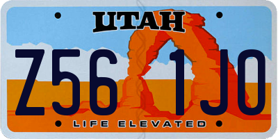 UT license plate Z561JO
