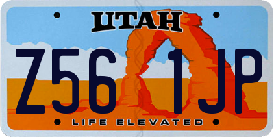 UT license plate Z561JP