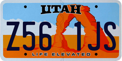 UT license plate Z561JS