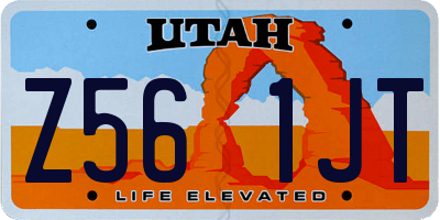 UT license plate Z561JT