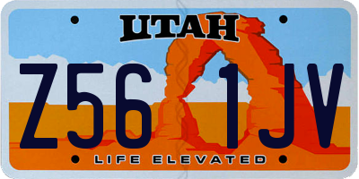 UT license plate Z561JV