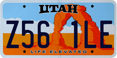 UT license plate Z561LE