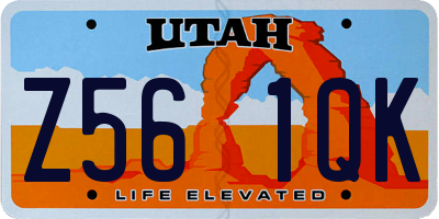 UT license plate Z561QK