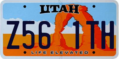 UT license plate Z561TH