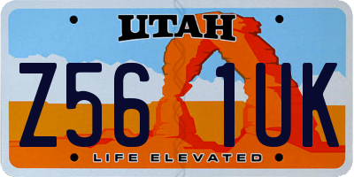 UT license plate Z561UK