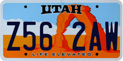 UT license plate Z562AW