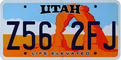 UT license plate Z562FJ