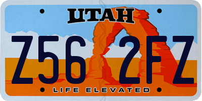 UT license plate Z562FZ