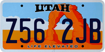 UT license plate Z562JB