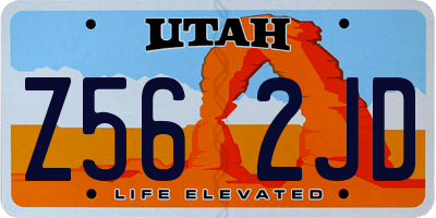 UT license plate Z562JD