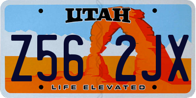 UT license plate Z562JX