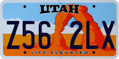 UT license plate Z562LX