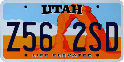 UT license plate Z562SD