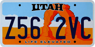 UT license plate Z562VC