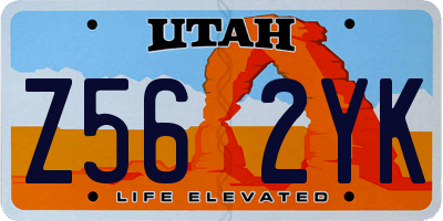 UT license plate Z562YK