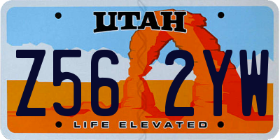 UT license plate Z562YW