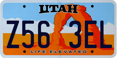 UT license plate Z563EL