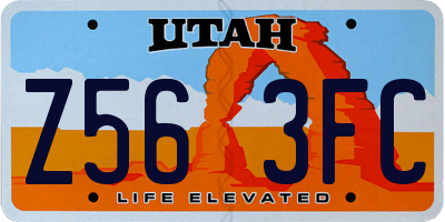 UT license plate Z563FC