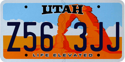 UT license plate Z563JJ