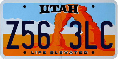 UT license plate Z563LC
