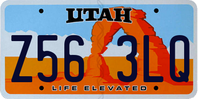 UT license plate Z563LQ