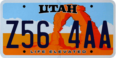 UT license plate Z564AA