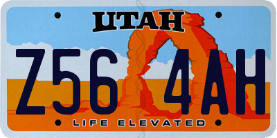 UT license plate Z564AH