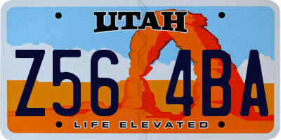 UT license plate Z564BA