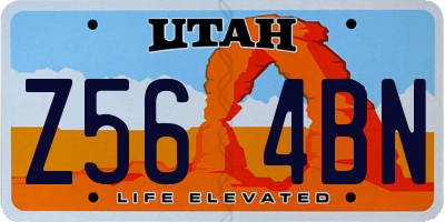 UT license plate Z564BN