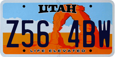 UT license plate Z564BW
