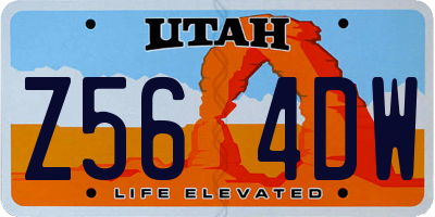 UT license plate Z564DW