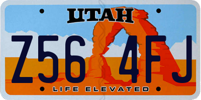 UT license plate Z564FJ