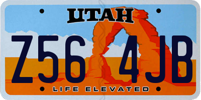 UT license plate Z564JB