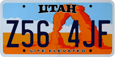 UT license plate Z564JF