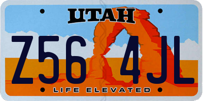 UT license plate Z564JL