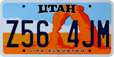 UT license plate Z564JM