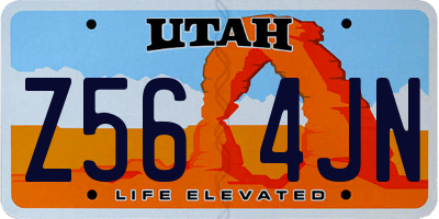 UT license plate Z564JN