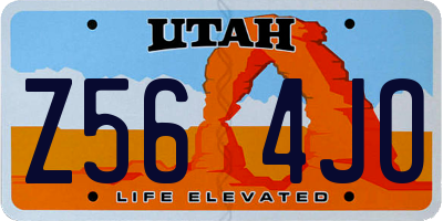 UT license plate Z564JO
