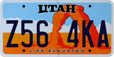 UT license plate Z564KA