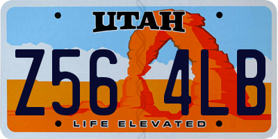 UT license plate Z564LB