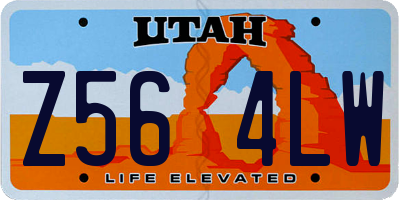UT license plate Z564LW
