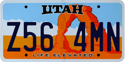 UT license plate Z564MN